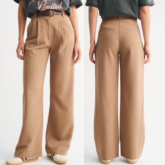 Abercrombie & Fitch Sloane Pant Wide Leg High Rise Petite 26 / 2 Extra Short - Picture 7 of 16